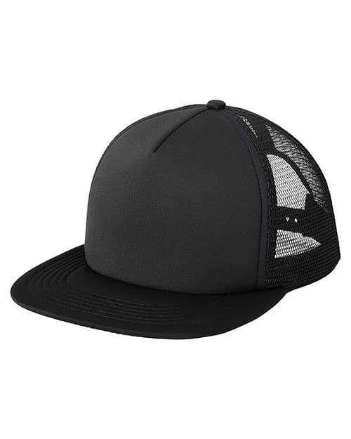 District DT624 Flat Bill Snapback Trucker Cap